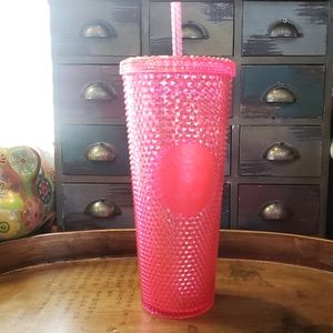 Hot Pink Bling Starbucks Coffee Tea Drink Tumbler